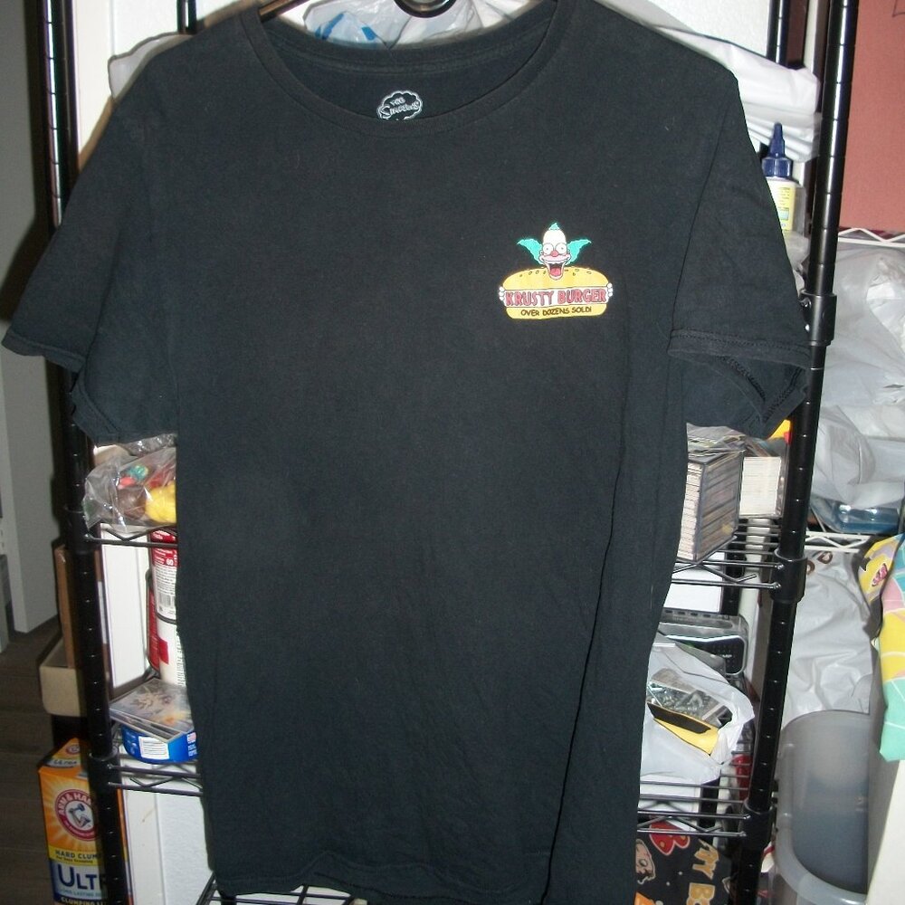 Mens Medium Simpsons Krusty Burger T-Shirt-Good Condition